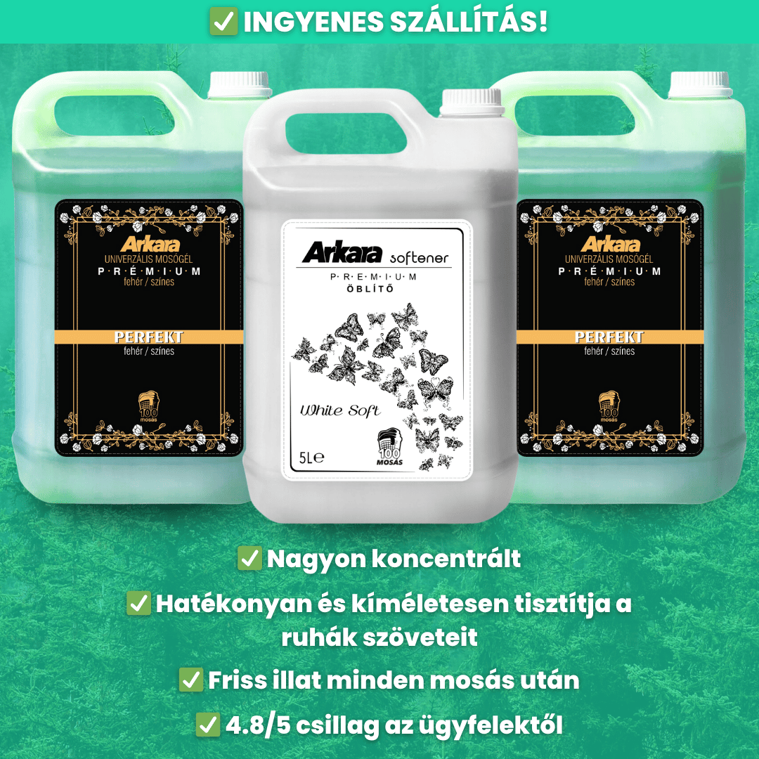 2x Univerzális Kiváló Mosószer + 1x Premium Öblítő csomag